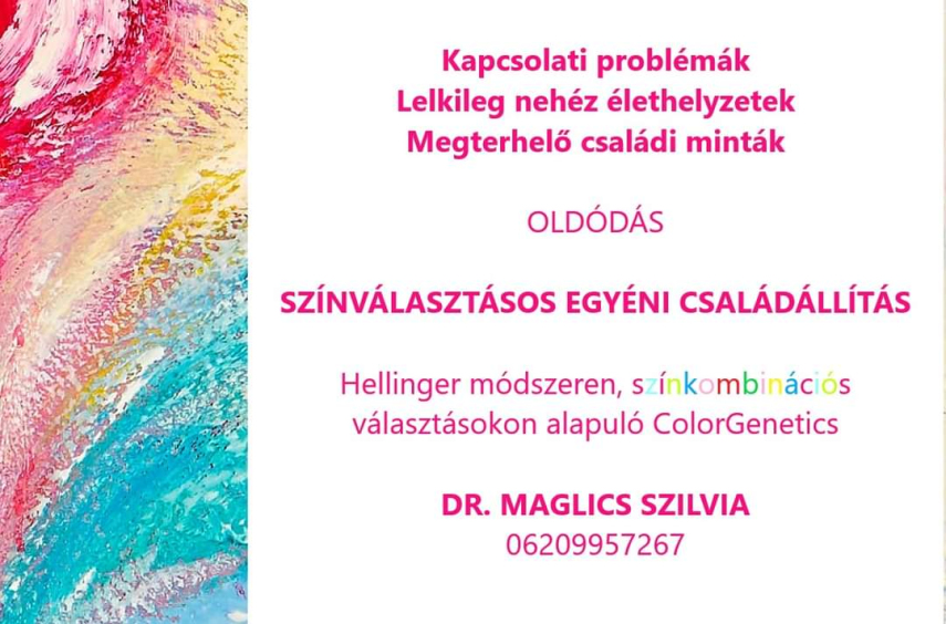 Dr Maglics Szilvia - Színválasztásos egyéni családállítás - ColorGenetics